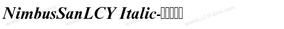 NimbusSanLCY Italic字体转换